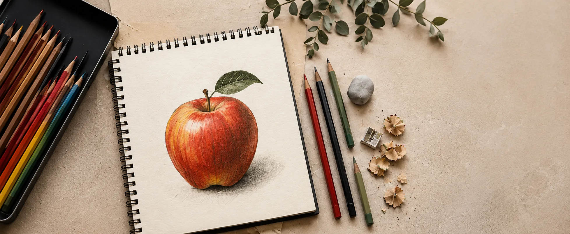 آموزش نقاشی با مداد رنگی از صفر تا صد
